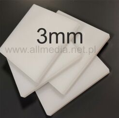 Płyta plexi PMMA mleczna (OPAL) 3mm 3,05x2,05 cała płyta