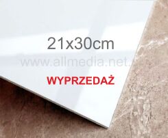 Formatka plexi PMMA biała POŁYSK  3mm 21x30cm WYPRZEDAŻ