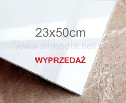 Formatka plexi PMMA biała POŁYSK  3mm 23x50cm WYPRZEDAŻ