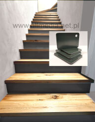 Podstopnie, podstopnice na schody antracyt grafit połysk na wymiar