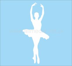 BALETNICA  dekoracja pcv biała kształt 160x69cm