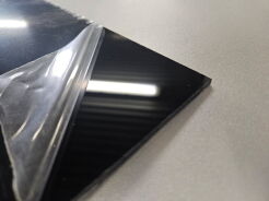 Formatka plexi czarna połysk 3mm 23x60cm WYPRZEDAŻ