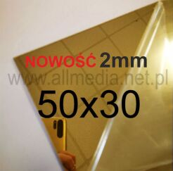 Formatka gotowa plexi PMMA LUSTRO złote ciemne 2mm 50x30cm