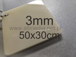 Formatka gotowa plexi PMMA kremowa IVORY 3mm 50x30cm