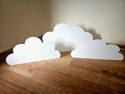 Chmurka dekoracja 3szt pcv biała ścianka dekoracyjna ozdoba