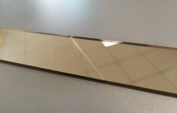 Listwa 5cm z plexi lustro złota 3mm na metry