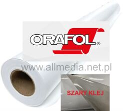 Folia ORACAL 3164 monomeryczna biała połysk szary klej 1,05 (50mb) rolka m2