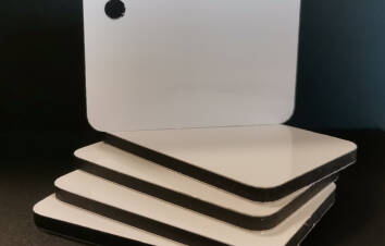 Płyta kompozytowa DIBOND stalowa biała 122x50 cm