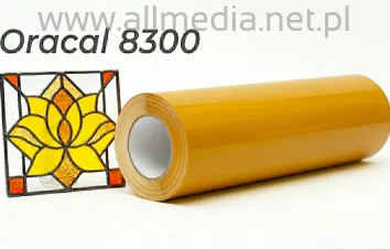 Oracal folia witrażowa seria 8300 020 Złoty żółty - szerokość 100 cm