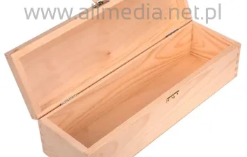 Skrzynka drewniana na wino zamykana GRAWER napis pudełko
