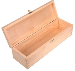 Skrzynka drewniana na wino zamykana GRAWER napis pudełko