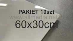 PAKIET 10szt Formatka plexi BIAŁA połysk 3mm 60x30cm