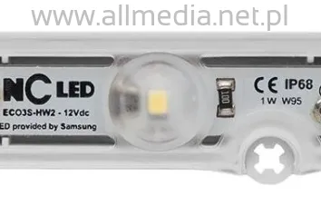 Moduł 3-led soczew. SAMSUNG ECO LENS 6500K 1W