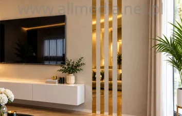 Panele lamele pasy lustrzane złote na ścianę do salonu LUSTRO ZŁOTE 300cm !