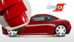 Oracal folia wylewana seria 970 028 RA czerwona  - szerokość 152 cm 10cm