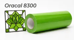 Oracal folia witrażowa seria 8300 068 Trawiasto zielony - szerokość 100 cm
