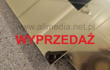 Formatka plexi LUSTRO ZŁOTE samop. 0,8mm 53x20cm WYPRZEDAŻ
