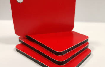 Płyta kompozytowa DIBOND czerwona połysk 150x50 cm