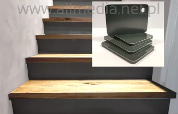 Podstopnie, podstopnice na schody antracyt grafit połysk na wymiar