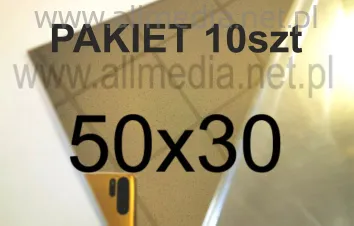 PAKIET 10szt Formatka plexi LUSTRO złote jasne 3mm 50x30cm