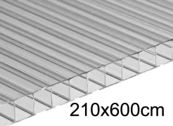 Płyta poliwęglan komorowy 10mm bezbarwny 2,10x6m