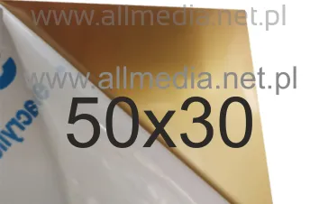 Formatka plexi PMMA złota metalizowana 3mm 50x30cm