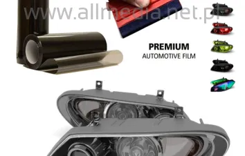 ZESTAW do przyciemniania lamp samochodowych 30x200cm czarna GRATISY promocja