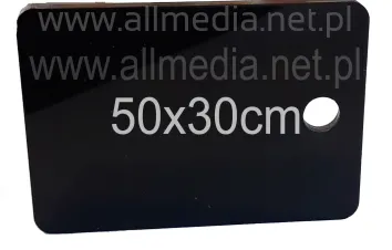 Formatka plexi PMMA czarna połysk 3mm 50x30cm