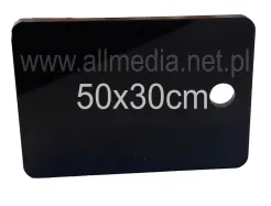 Formatka plexi PMMA czarna połysk 3mm 50x30cm
