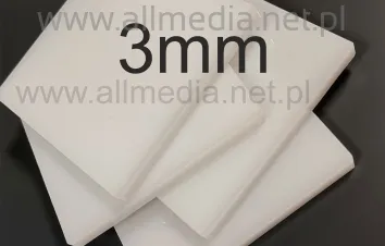 Płyta plexi PMMA mleczna (OPAL) 3mm na wymiar