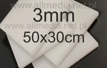Formatka plexi PMMA mleczna (OPAL) 3mm 50x30cm