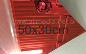 Formatka gotowa plexi PMMA LUSTRO czerwone 3mm 50x30cm