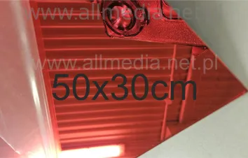 Formatka gotowa plexi PMMA LUSTRO czerwone 3mm 50x30cm