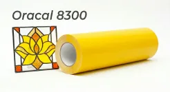 Oracal folia witrażowa seria 8300 021 żółta - szerokość 100 cm