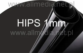 Płyta HIPS 1mm PÓŁKOLE dywan czarna połysk 3x1m