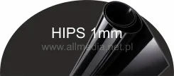 Płyta HIPS 1mm PÓŁKOLE dywan czarna połysk 3x1m