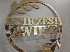 CHRZEST + KOMUNIA dekoracja DIBOND LUSTRO ozdoba 2szt