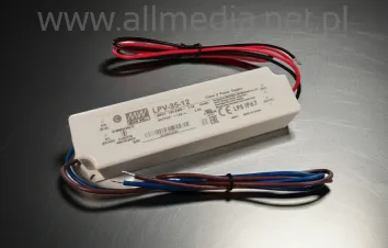 Zasilacz hermetyczny plastic case 35W 12V Mean Well