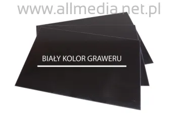 Laminat grawerski 1,5mm czarny biały 60x30cm