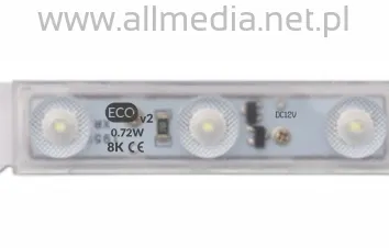 Moduł 3-led soczew. SAMSUNG NEW LENS 5000K 0,72W 170st