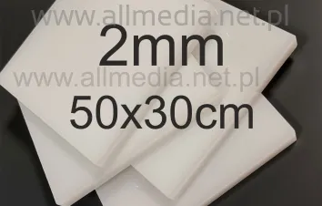 Formatka plexi PMMA mleczna (OPAL) 2mm 50x30cm
