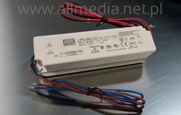 Zasilacz hermetyczny plastic case 60W 12V Mean Well