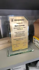 Statuetka szklana podizękowanie 22cm z etui