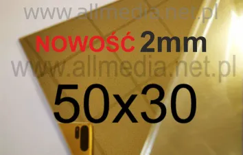 Formatka gotowa plexi PMMA LUSTRO złote ciemne 2mm 50x30cm