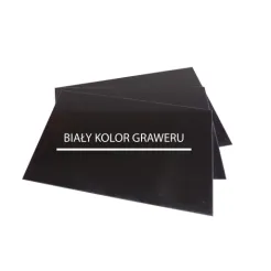 Laminat grawerski 1,5mm czarny biały 30x30cm