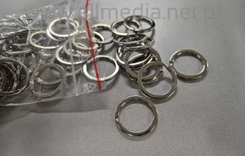 Kółko spiralne 25mm nikiel brelok 10szt