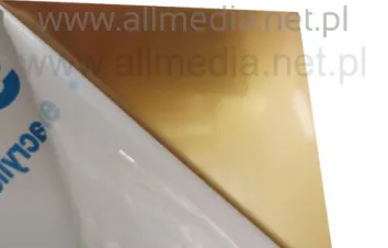 Płyta plexi PMMA złota metalizowana 3mm na wymiar z WYSOKOŚCI PŁYTY !