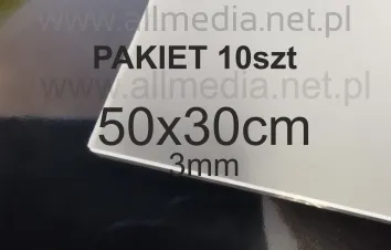 PAKIET 10szt Formatka plexi SZRONIONA mrożona 3mm 50x30cm