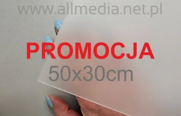 PAKIET PROMOCJA 10szt szyba plexi SZRONIONA jasna mat 3mm 50x30cm