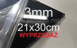 WYPRZEDAŻ plexi czarna POŁYSK  3mm 21x30cm